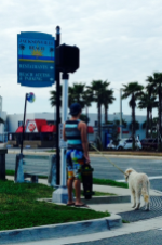 Many frequent beach-goers use forms of transportation that do not involve gas (having your dog pull your skateboard for instance).